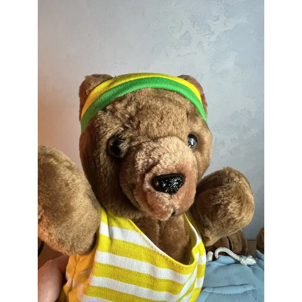 Two Teddy Bears Vintage 80s Workout Aerobic Clothes 11”